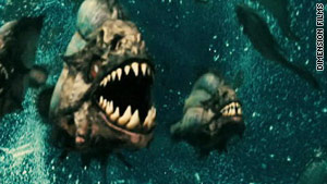 "Piranha 3D" is a remake of a horror movie that tells the story of man-eating fish at a spring break hotspot.