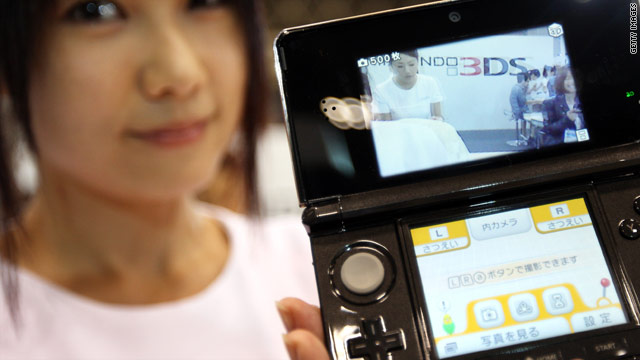 The Nintendo 3DS will be released in Japan in February and the United States and Europe in March, the company said.