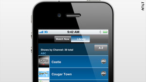 A new AT&T app lets iPhone users download and watch TV shows.