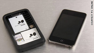 The "Apple Peel 520" -- a converted iPod Touch that makes calls -- is an example of China's growing "shanzhai" market.