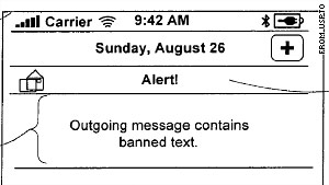 An Apple patent shows how an anti-sexting application might block messages on the iPhone.