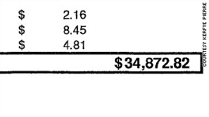 Kerfye Pierre got this mobile phone bill earlier this year. She says T-Mobile forgave all but about $5,000 of the charges.