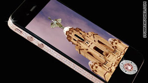 This iPhone 4 contains some 500 flawless diamonds that total more than 100 carats.