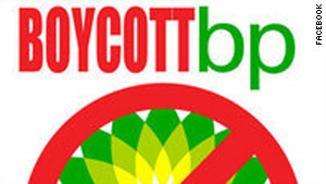 This boycott logo can be found on the Facebook page that was temporarily disabled Monday.