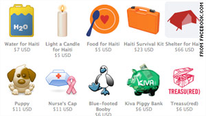 Gifts that raise money for charity are options in the Facebook Gifts store, which closes August 1.