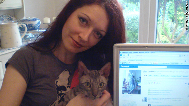 Kirsty Worrall created a Facebook account for her cat to keep friends and family up to date on Shiva's progress.