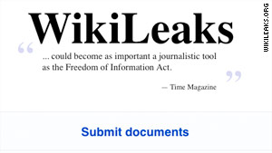 WikiLeaks is known for posting classified documents and video on its website.