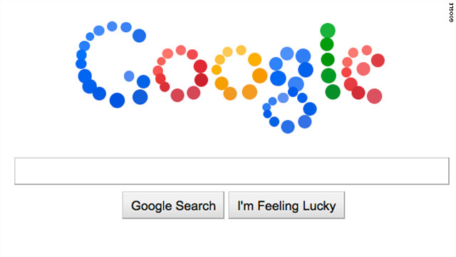 Google's logo turned into a bunch of floating dots Tuesday when the user scrolled over it.