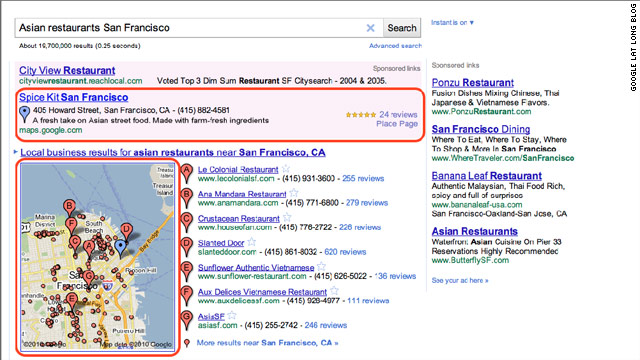 Above is an example of what Boost ads will look like (the blue marker indicates the advertised business).