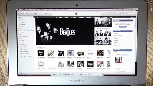 More than 40 years after they broke up, the Beatles stormed the charts of Apple's iTunes online music store.