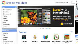 The Google Chrome Web Store, introduced on Tuesday, features free and paid apps for the browser.