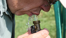 Residents light well water on fire
