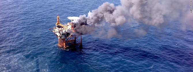 Workers rescued after oil platform fire in Gulf of Mexico