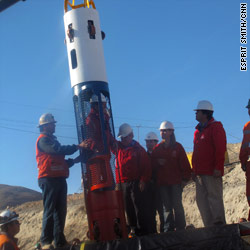 Rescue capsule arrives at Chile mine