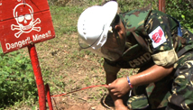 Man clears land mines he laid