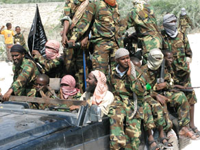 A photograph of Al-Shabaab circulating online.