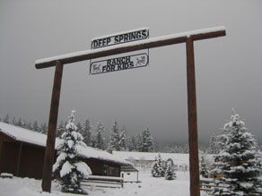 The entrance to 'Ranch for Kids' in Eureka, Montana.