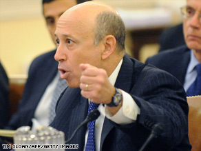 Goldman Sachs CEO Lloyd Blankfein testifies during the first public hearing of the Financial Crisis Inquiry Commission on Capitol Hill.