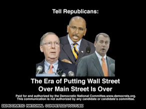 A new DNC ad slams Republicans for Wall Street ties.