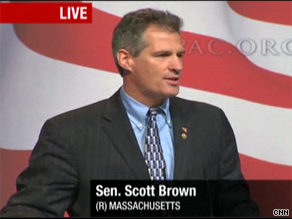 Massachusetts Sen. Scott Brown spoke Thursday at CPAC.