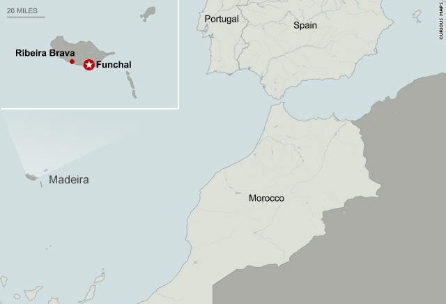 Map Of Portugal And Madeira. Map: Flooding in Madeira