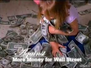 A new Blanche Lincoln ad features a classroom of small children playing with paper money.