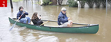 Canoeing through the neighborhood