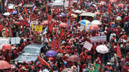Thai protests Thai ‘red shirts’ pour blood in anti-government protest