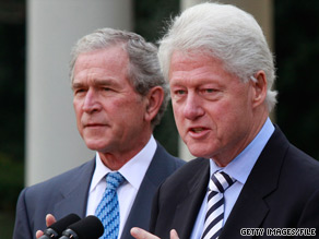 Former Presidents Bill Clinton and George W. Bush will travel to Haiti next week to meet with government officials and others involved in relief efforts after January's earthquake.