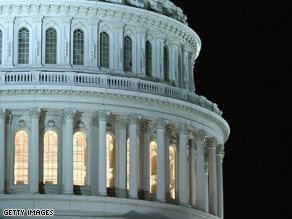 Lights on at the Capitol as the House of Representatives worked during a rare Sunday session last night. 