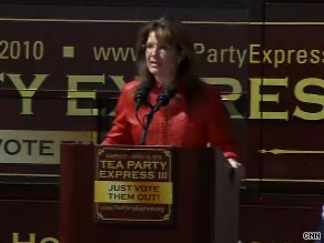 Sarah Palin praised Tea Party activists in Boston, Massachusetts, on Wednesday for 'shaking up' the U.S Senate last January.
