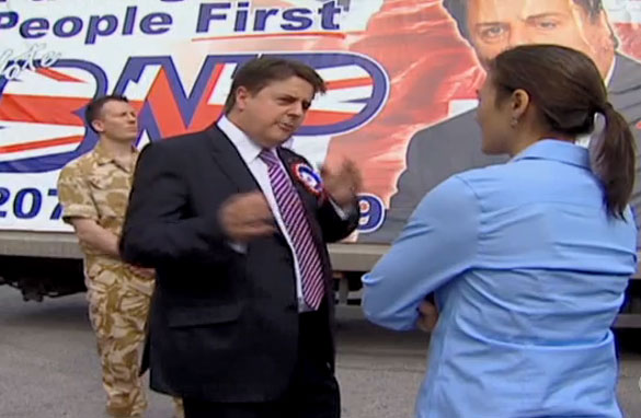 Here I am talking to BNP leader Nick Griffin.