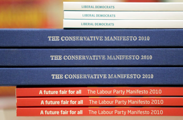 One of the UK’s leading booksellers has reported a surge in sales for political literature linked to the general election.