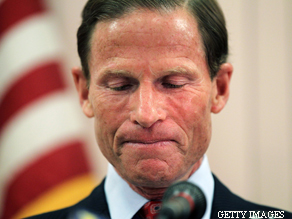  Democratic Senate candidate and Connecticut Attorney General Richard Blumenthal holds a press conference to explain discrepancies in claims that he served in Vietnam. 