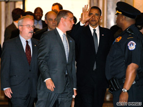 President Obama heads into a closed door meeting Tuesday with Senate Republicans on Capitol Hill.