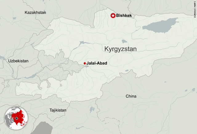 Карта жалалабатской области