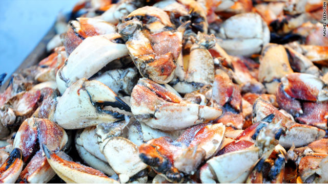 Lick the screen – crab claws