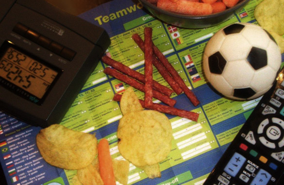 TV remote? Check. Snacks? Check. Wallchart planner? Check. All essential for World Cup watching. (CNN)