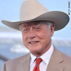Larry Hagman The actor known for portraying the scheming Texas oil baron J.R. Ewing in the classic prime time soap opera “Dallas” has become a solar energy pitchman.  The Oregonian newspaper reports that Hagman, 78, has recorded commercials for SolarWorld, a German manufacturer of solar cells in Hillsboro, Oregon. The company is using a slogan that parodies Sarah Palin’s famous “Drill, baby, drill” declaration from the 2008 presidential campaign. "'Shine, baby, shine' is an inexhaustible source of energy," said Hagman, who boasts what may be the country’s largest residential solar system at his home north of Los Angeles. "When affordable oil gives out, we're in real trouble -- I mean the collapse of civilization, within 15 to 20 years," he said. Hagman told the newspaper that his push for solar energy solutions is not only about finding alternatives to fossil fuels. "We've got a work force that's looking for jobs," he said. "We've got a long line of people returning from wars." 