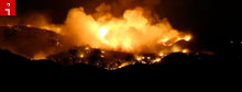 Colorado fires blazes in night sky