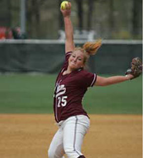Nicole Ayres was a pitcher at the university and was named rookie of the year in 2007, the school said. (Photo credit: Fordham University/www.fordham.edu)
