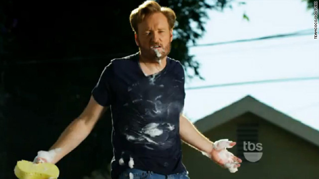 CoCo soaps up and hoses down in 'Conan' promo