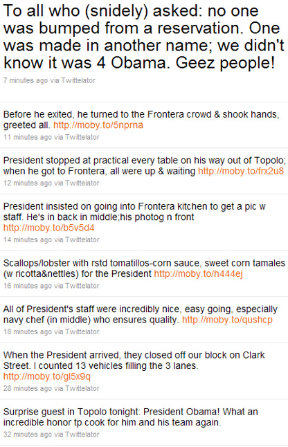 Obama at Topolobampo
