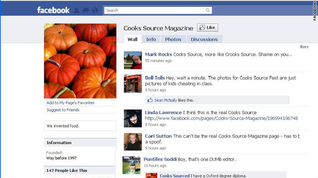 Cooks Source cribs blogger's work, suggests payment for the privilege