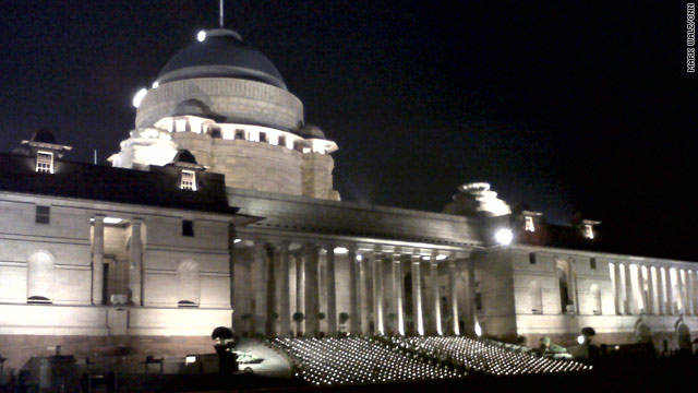 Images of India: President's Palace at night