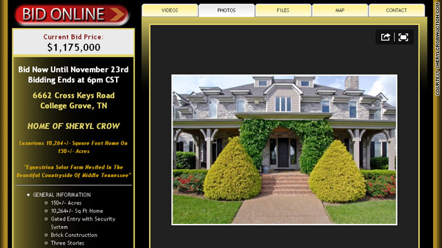Sheryl Crow auctioning off her home online