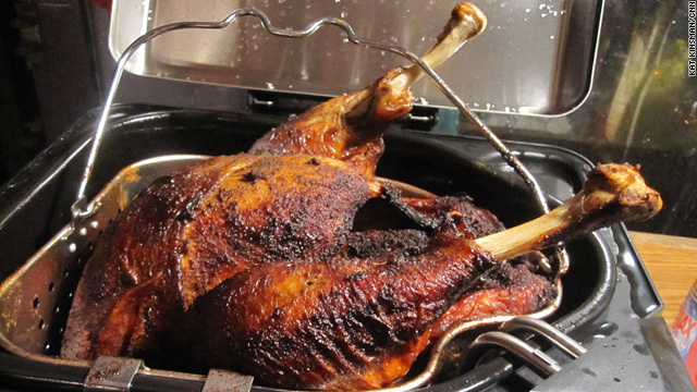 Deep-fried indoor turkey – for science