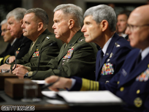 Speaking before the Senate Armed Services Committee, the service leaders appeared concerned Friday about the possibility of a repeal imposed by the courts.