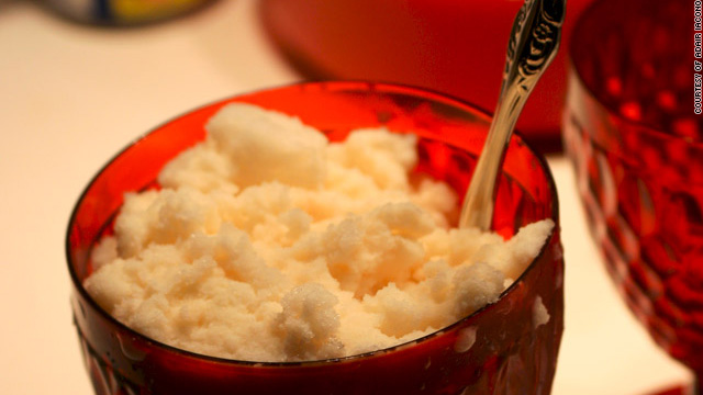 A half-pint of snow ice cream