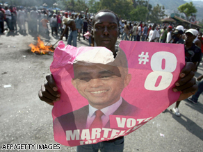 Protesters have taken to the streets of Haiti by the thousands, angry with Tuesday's election results.